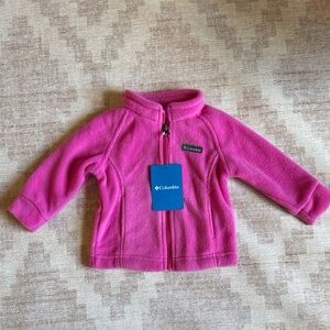 Columbia Infant Vibrant Pink Fleece Jacket size 6-12M NWT
